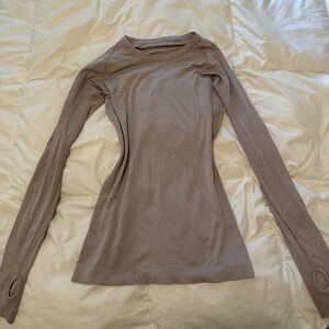lululemon athletica Long Sleeve Top in Taupe